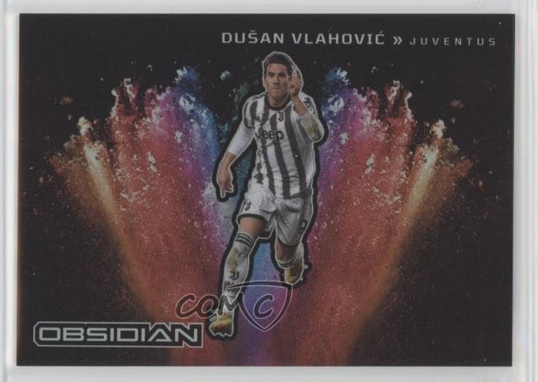 2022-23 Panini Obsidian Black Colorblast Dusan Vlahovic #11