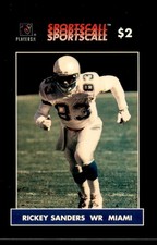 1996 Sportscall Phone Cards #385 Ricky Sanders