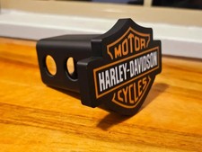 Harley-davidson Bar Shield Orange Black Trailer Hitch Cover Plug 2 Inch Receiver