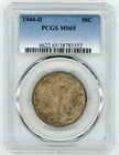 1944-D WALKING LIBERTY HALF DOLLAR PCGS MS65