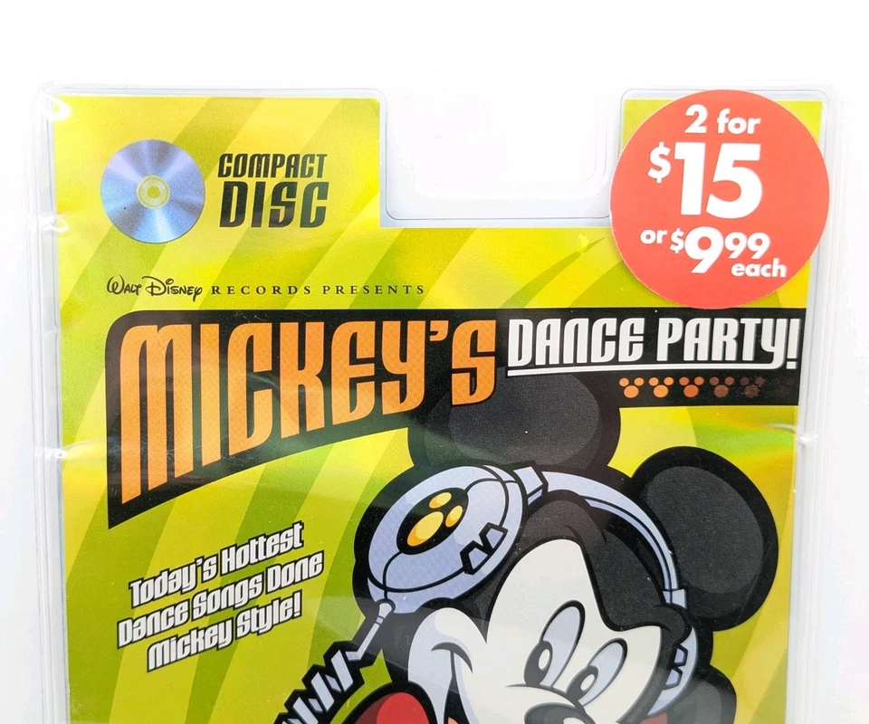 Vintage Disney Mickey's Dance Party Music CD 2001 NEW SEALED RARE - Image 2 of 4