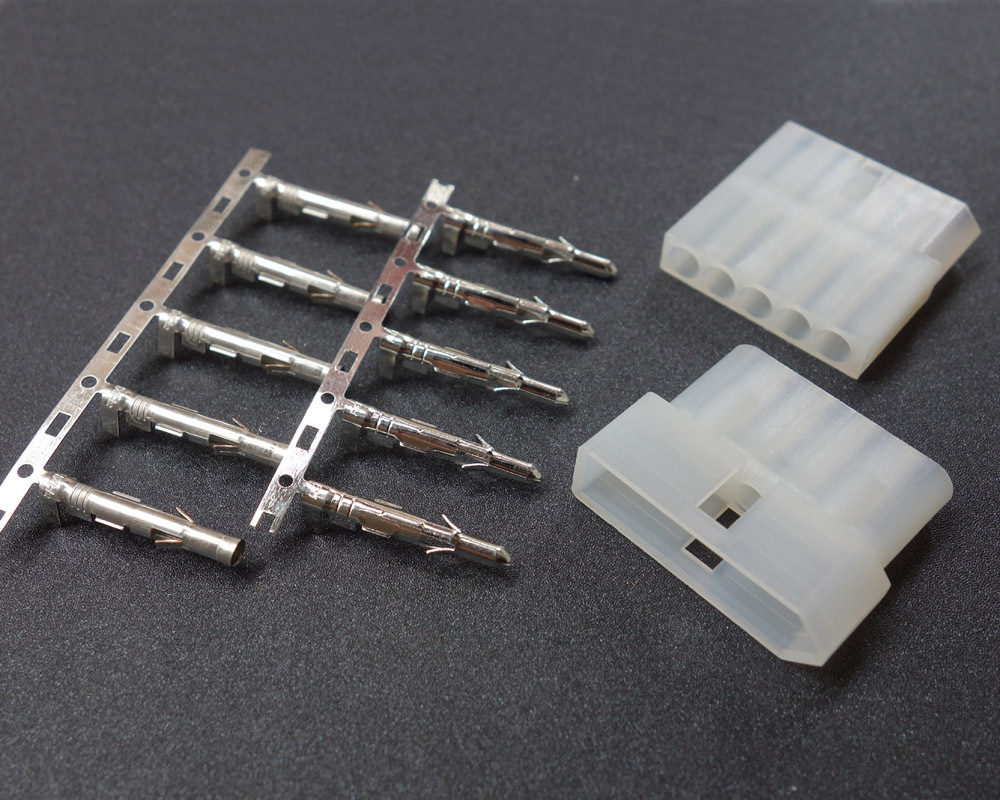 2 Pairs 5 Pin 5P Molex Connector Male Female Terminal Pins