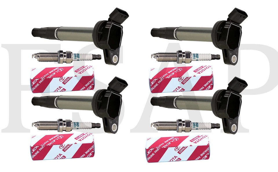 4 bobinas de encendido + 4 bujías originales Toyota Prius 2010-2015 1,8 L UF596 Foto 3 de 4