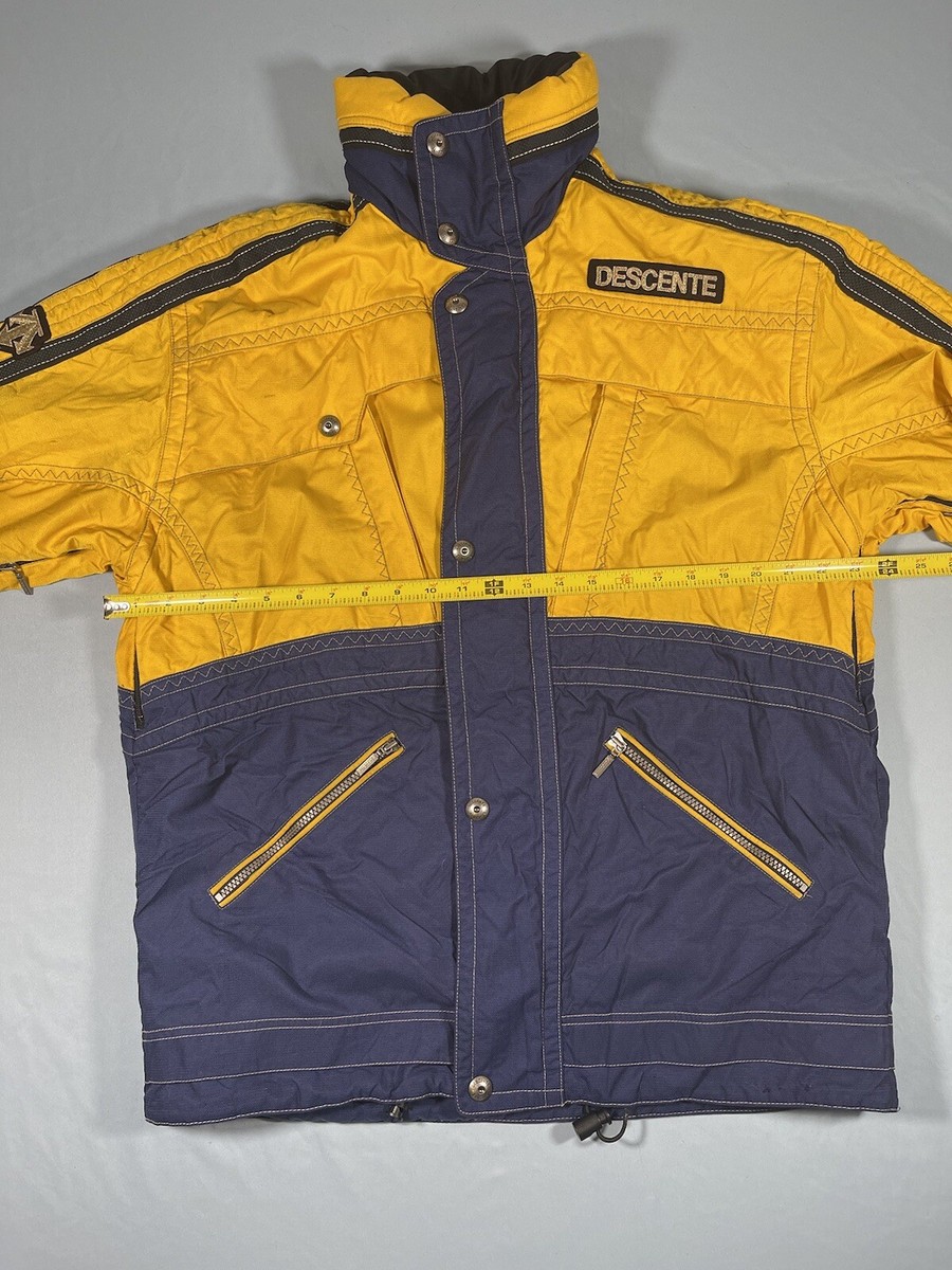 Descente Men's Yellow Blue Ski Snowboard Jacket - Size M Medium