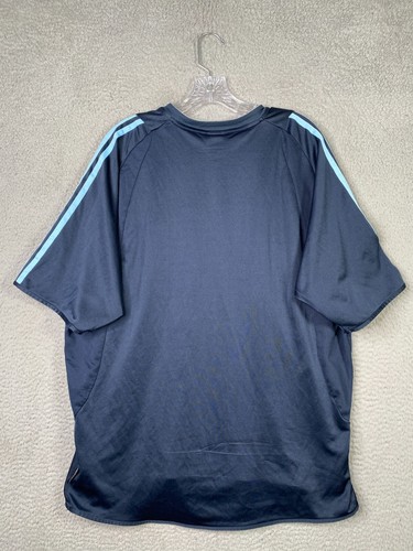 Adidas Real Madrid 2003/04 Away Jersey Mens XL Blue Short Sleeve Soccer - 第 8/18 張圖片