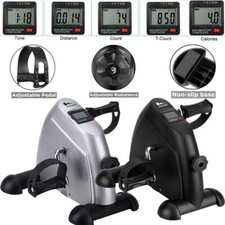 Mini Exercise Bike Pedal Exerciser, Under Desk Arm Leg Cycle with LCD Display