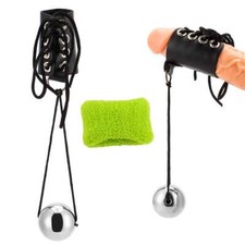 Penis Extender Leather w/Metal Ball Belt Hanger Male Enlarger Stretcher For Men