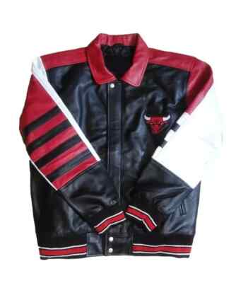 Chicago Bulls NBA Fan Varsity Real Leather Jacket | Men's All