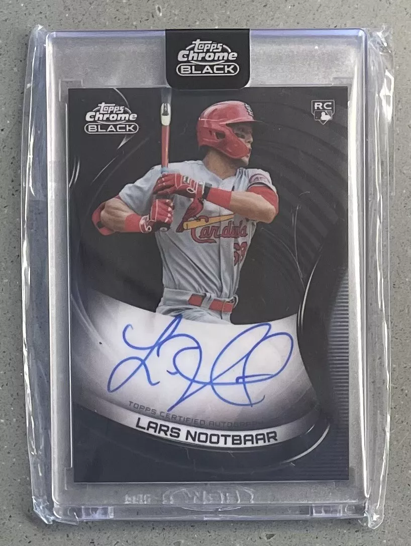 2022 Topps Chrome Black Lars Nootbaar Rookie Auto Encased #CBA-LN Cardinals