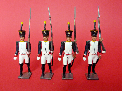 Soldats de plomb CBG MIGNOT - Premier empire 4 voltigeurs de