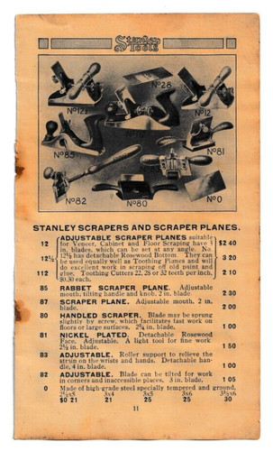 STANLEY TOOLS Scrapers Scraper Planes FIFTY-FIVE Plane 1920's CATALOG Print Ads