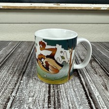 Vintage 1994 Looney Tunes Coffee Mug Aries Horoscope Sun Signs Tasmanian Devil