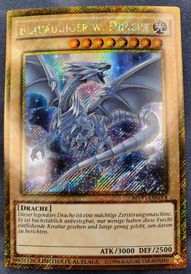 Blauäugiger Weißer Drache Gold Secret Rare Yugioh Neu! MVP1-DEGV4