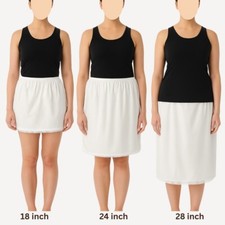 Women Ladies Half Slip Lace Cotton Waist Underskirt Petticoat Soft Underslip