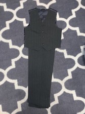 Van Heusen 5 Boys 2 Piece Vest Dresswear Set with Free Shirt gray white Striped