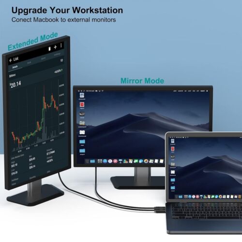 USB C A HDMI Cavo 4K 1.8M Tipo per TV Adattatore Telefono Samsung Tablet Macbook - Foto 8 di 8
