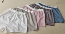 five mens natural LINEN boxer shorts briefs  bundle handmade in france