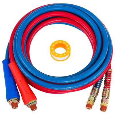 CheeMuii 15 FT Semi Truck Air Line Hose Assembly Rubber Air Brake Hoses With ...