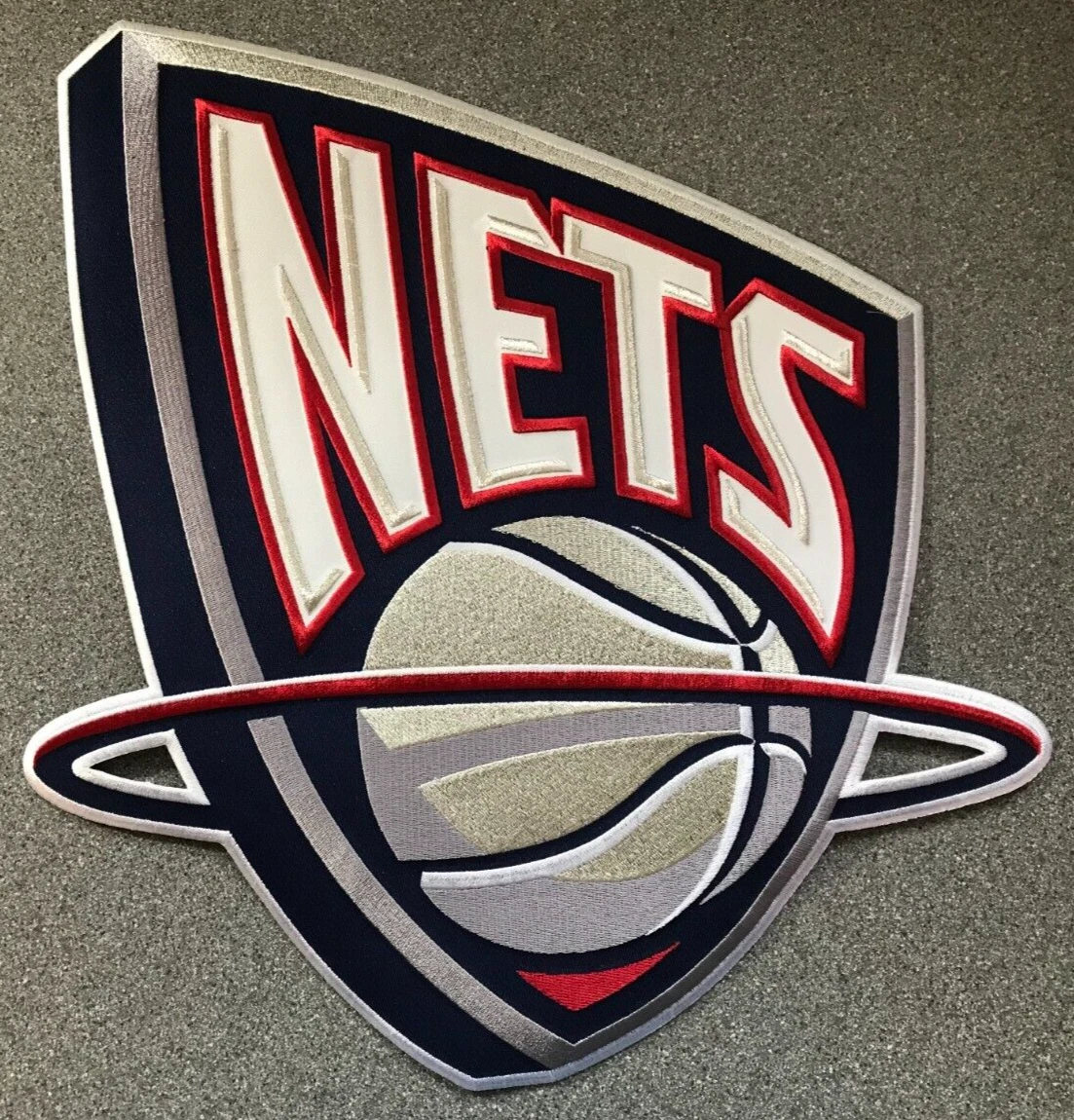 1997-2011 NEW JERSEY NETS NBA BASKETBALL HUGE XL 14.5 DEFUNCT TEAM LOGO  PATCH