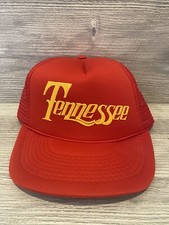 Vintage Tennessee Hat Trucker Adjustable Mesh Snapback Red