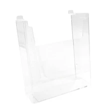 Clear Acrylic Literature Holder for Slatwall Display 8 ½” X 11” X 2 ½" Retail