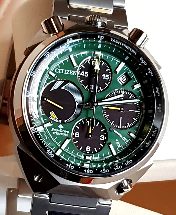 Citizen Promaster Tsuno Titanium Green Racer Chronograph Men's