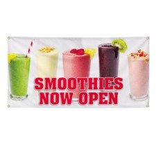 Vinyl Banner Multiple Sizes Smoothies Now Open Advertising Printing Outdoor