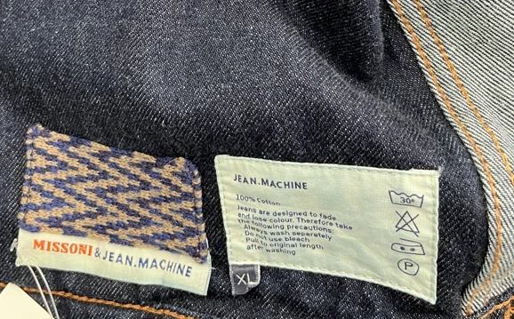 Chaqueta de mezclilla básica de algodón Missoni x Jean Machine J.M 4- One Wash para hombre talla XL Foto 4 de 4