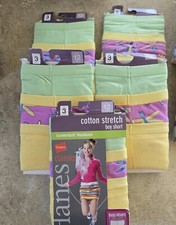 15 Pair Hanes Classics Cotton Stretch Boy Shorts-Girls Size 12 -95 Cotton
