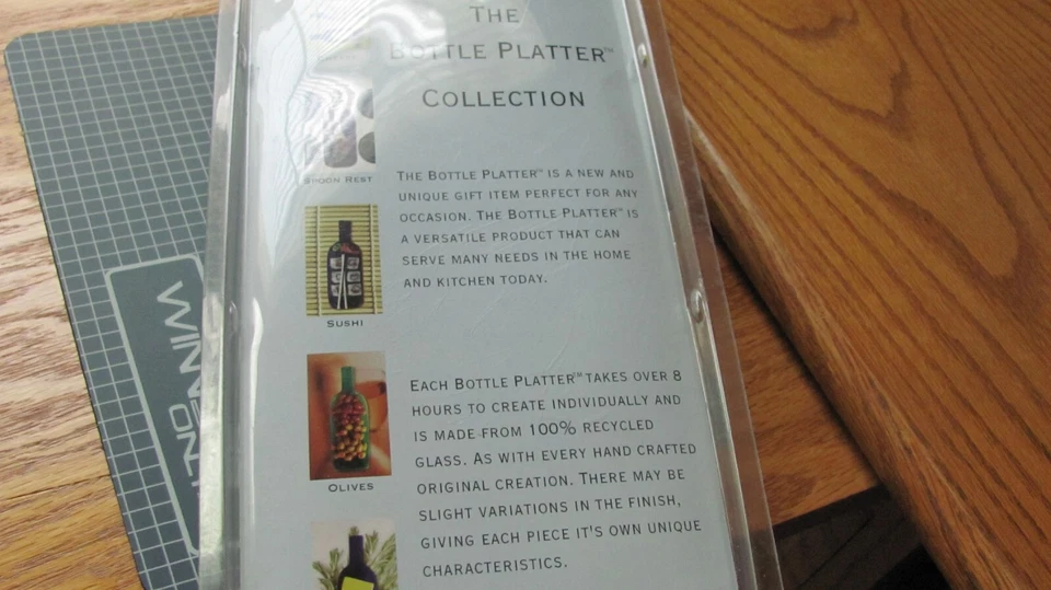 Cheese Platter Wine Bottle Design EMERALD GREEN &Serving Knife Made Real Bottle - Image 4 of 4