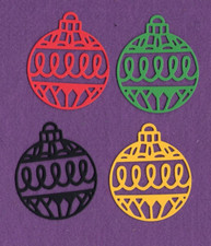 Christmas Ornament Loops die cuts scrapbook cards