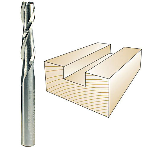 Whiteside #RU2100 Solid Carbide Two Flute Up Cut Standard Spiral Router Bit