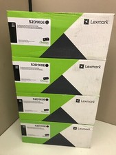 LOT of 4 Genuine Sealed Lexmark 52D1X0E Toner...