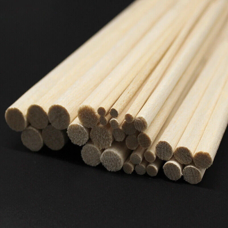 4mm-12mm Solid Balsa Wood Dowels Round Rods Aircraft Ship Model DIY Long 330mm - Image 3 of 4