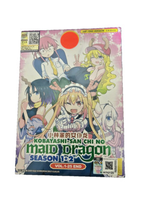 DVD Anime Miss Kobayashi-San Chi No Maid Dragon Season 1+2 (1-25 End) English