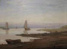 high quality oil painting 100% handpainted on canvas "Riverscape"