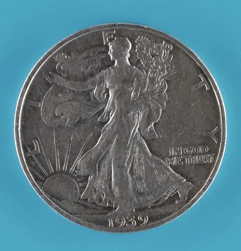 1939 Walking Liberty Half Dollar. AU