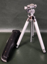 VINTAGE Vivo Adjustable Tripod Quick Release Thread Made In Japan Case Chrome