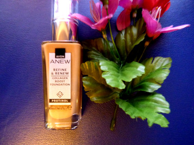 AVON-ANEW REFINE & RENEW COLLAGEN BOOST FOUNDATION PROTINOL-Honey-766,33 / 1 L
