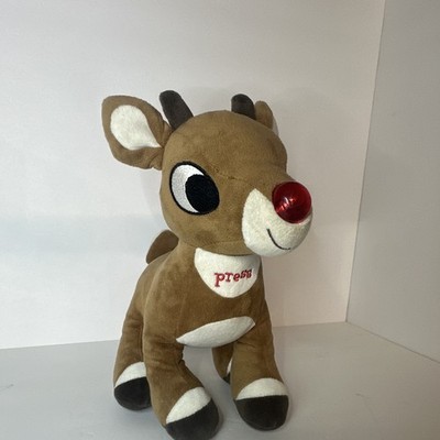 Rudolph Red-Nosed Reindeer Plush Doll, Press Me Nose, Small 6-14 in