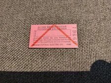 State Rail Authority Outer Metropolitan Pensioner Central Electric Ticket