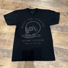 Beyond Clothing Survival T-Shirt Mens S Black Graphic Tee Hiking Made In USA