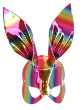 Smiffys Rainbow Metallic Bunny Mask