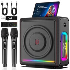 Karaoke Machine for Adults with 2 Wireless Microphones, Portable Bluetooth 5....