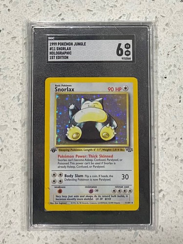 Snorlax (1st Edition) graded SGC 6 for sale on eBay