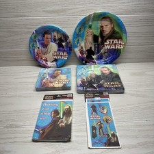 🚨SEALED 1999 Star Wars Episode 1 Hallmark Party Plates Napkins Invites Stickers