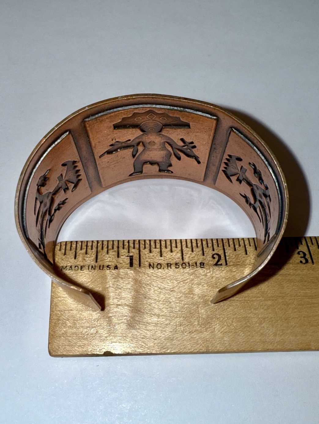 Bell Trading Post Solid Copper Native Engraved La… - image 5