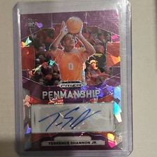 2024-25 Panini Prizm Draft Penmanship Terrence Shannon Jr. Purple Ice /99 Auto …