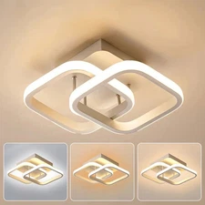 Square LED Ceiling Light Flush Mount Hallway Bedroom Lighting Fixture Lamps