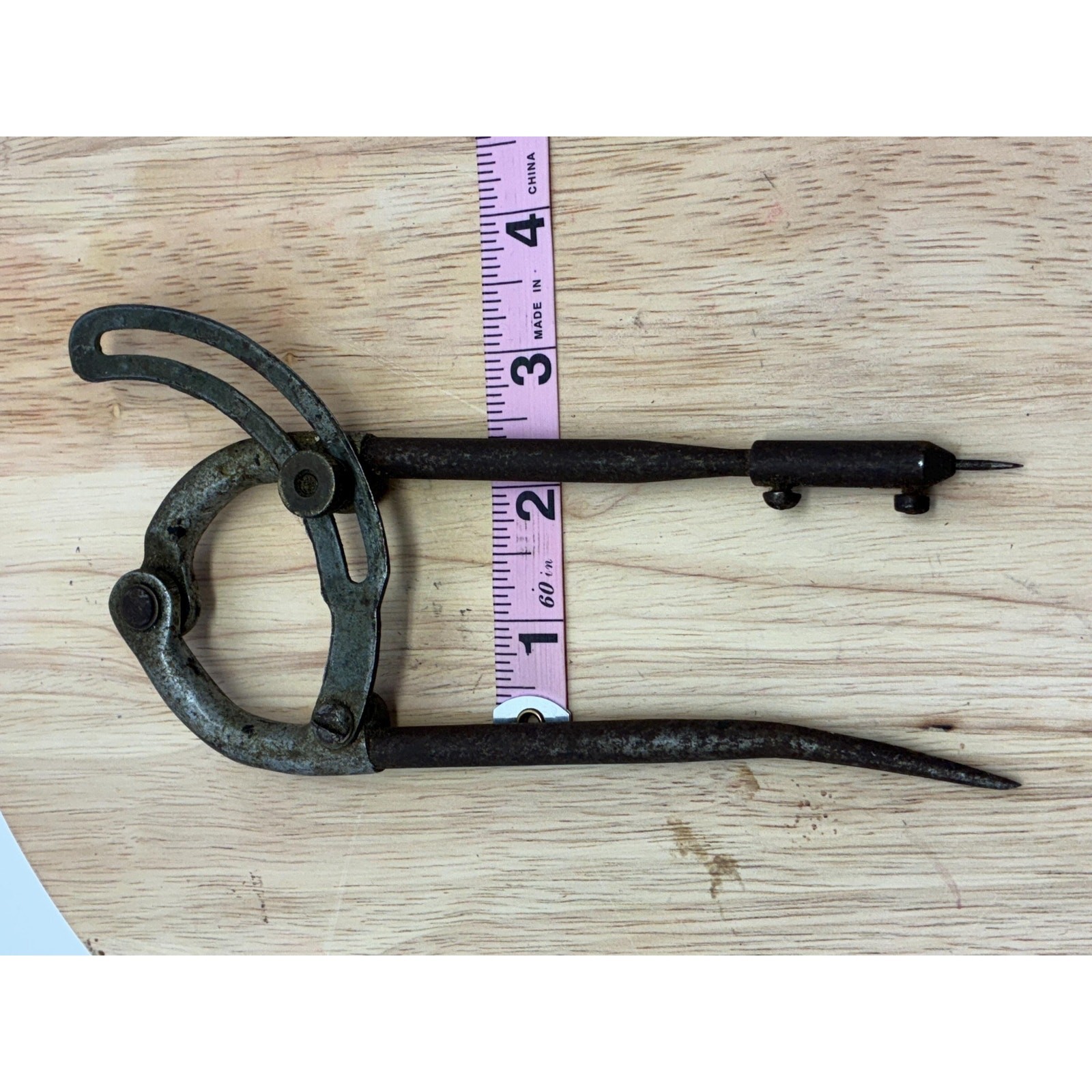 Antique Wing Divider Compass | 1800s–Early 1900s Machinist Tool | Iron Drafting
